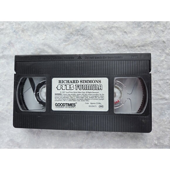 Vintage AB Formula VHS VCR Video Tape Movie Richard Simmons Workout Exercise - Picture 5 of 8